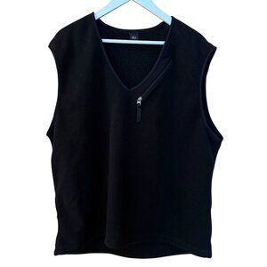 Vtg RARE Patagonia 90s Simple Vest Black Fleece Large Pocket Made in USA Men's L